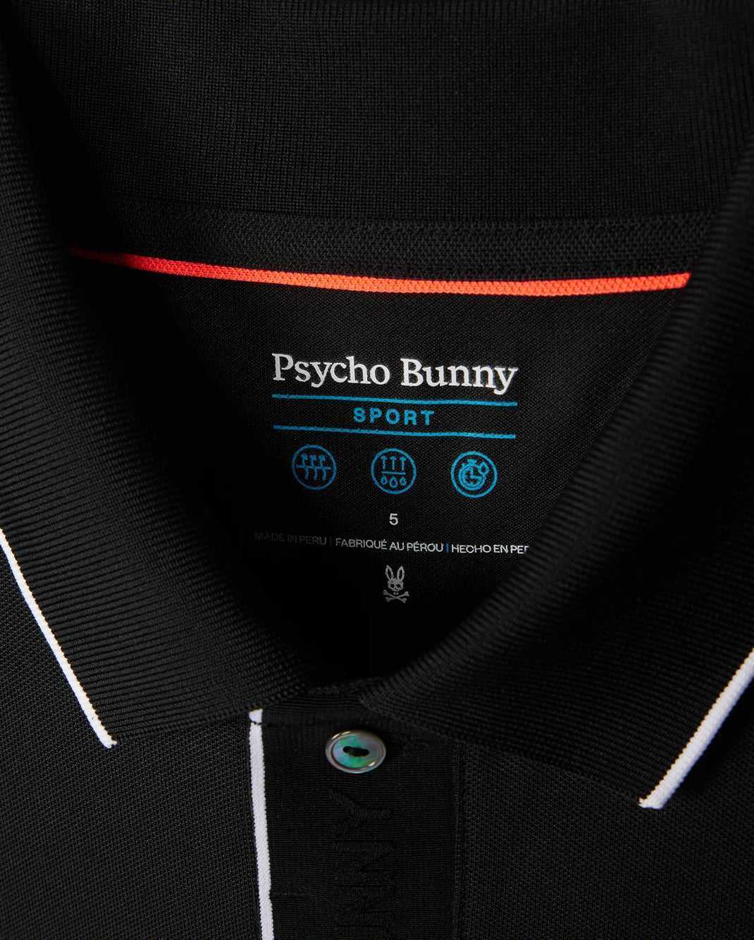 Polos Psycho Bunny Perinton Sport Polo Noir Homme | OTH-06569110